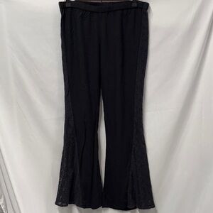 O’Neill Black Lace Sides Flare Pants